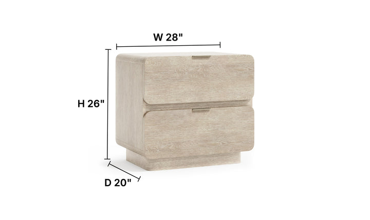 Bernhardt Antibes Wooden Nightstand With Two Drawers-Jennifer Furniture