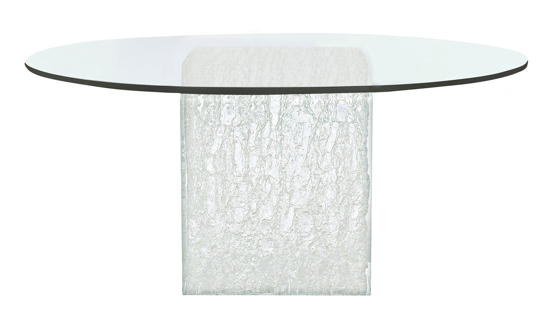 Bernhardt Arctic 6-seater Dining Table with Glass Top + Acrylic Base