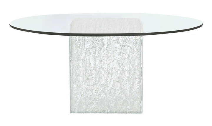 Bernhardt Arctic 6-seater Dining Table with Glass Top + Acrylic Base