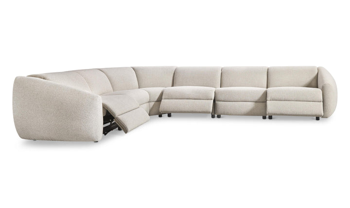 Bernhardt Avignon Fabric Motion Sectional Sofa With Power Headrest-Jennifer