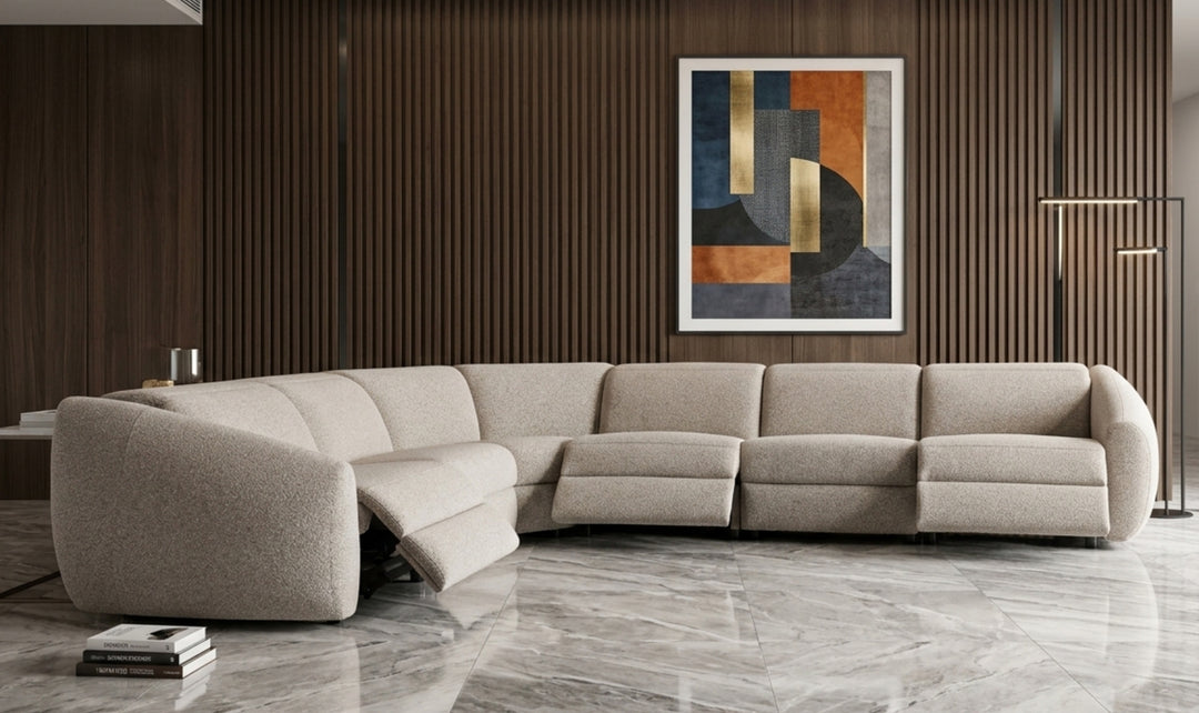 Bernhardt Avignon Fabric Motion Sectional Sofa With Power Headrest-Jennifer