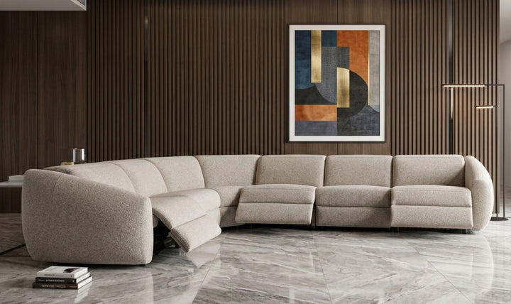 Bernhardt Avignon Fabric Motion Sectional Sofa With Power Headrest-Jennifer