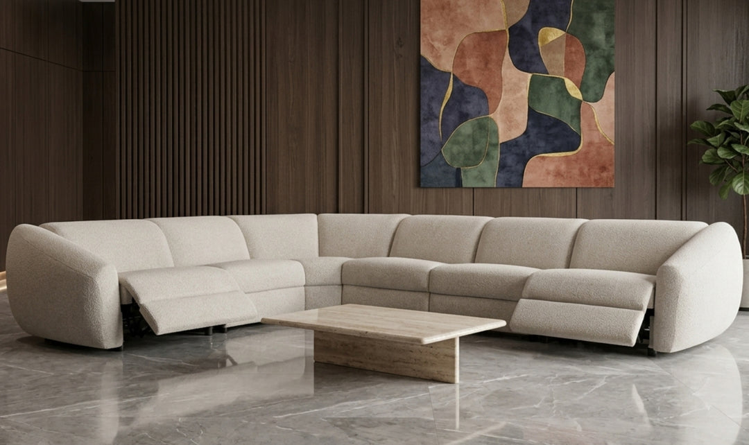 Bernhardt Avignon Fabric Motion Sectional Sofa With Power Headrest-Jennifer