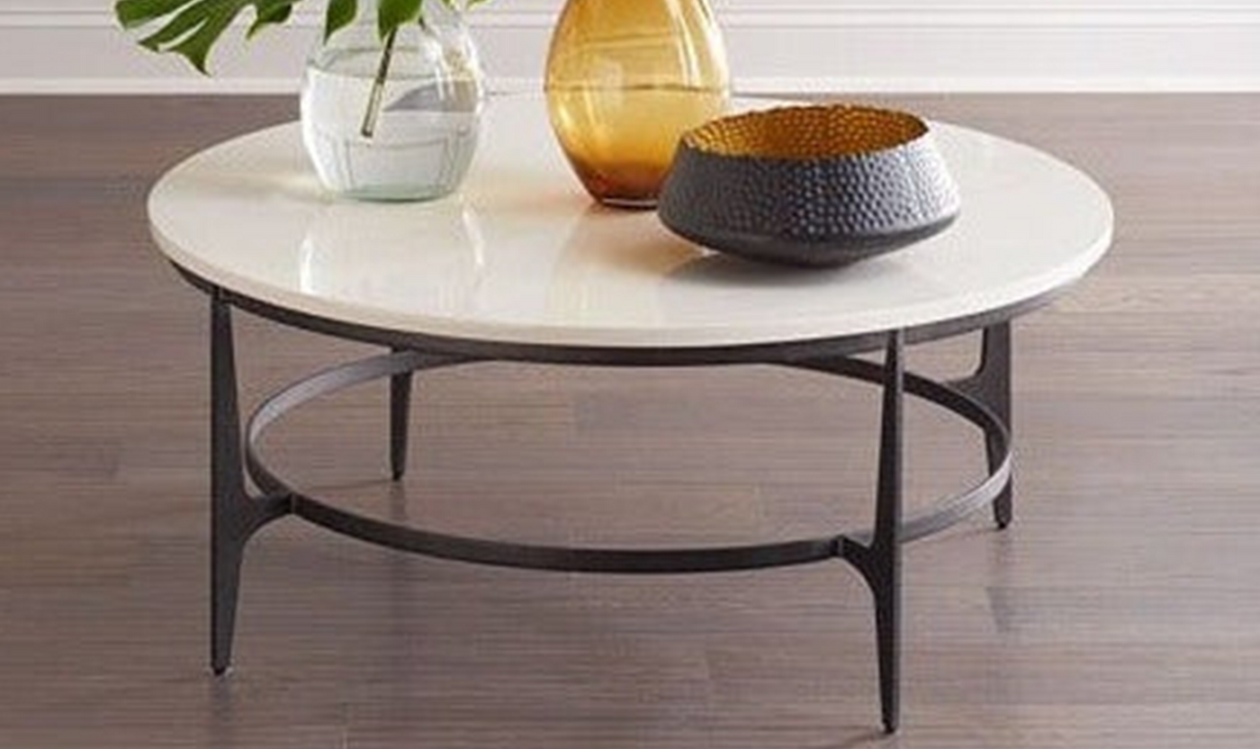 Bernhardt Avondale Round Cocktail Table with Adjustable Glides
