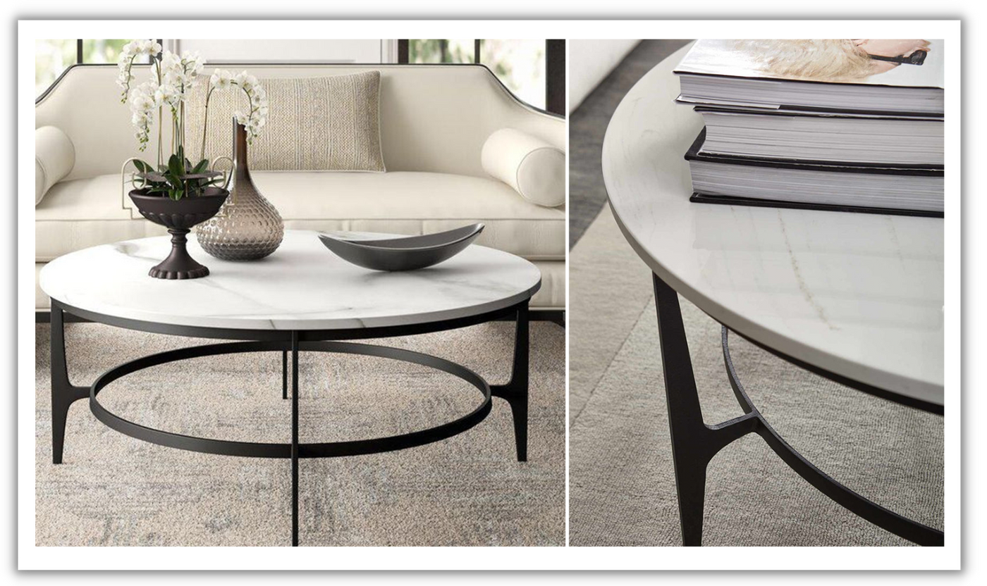 Bernhardt avondale round discount metal cocktail table