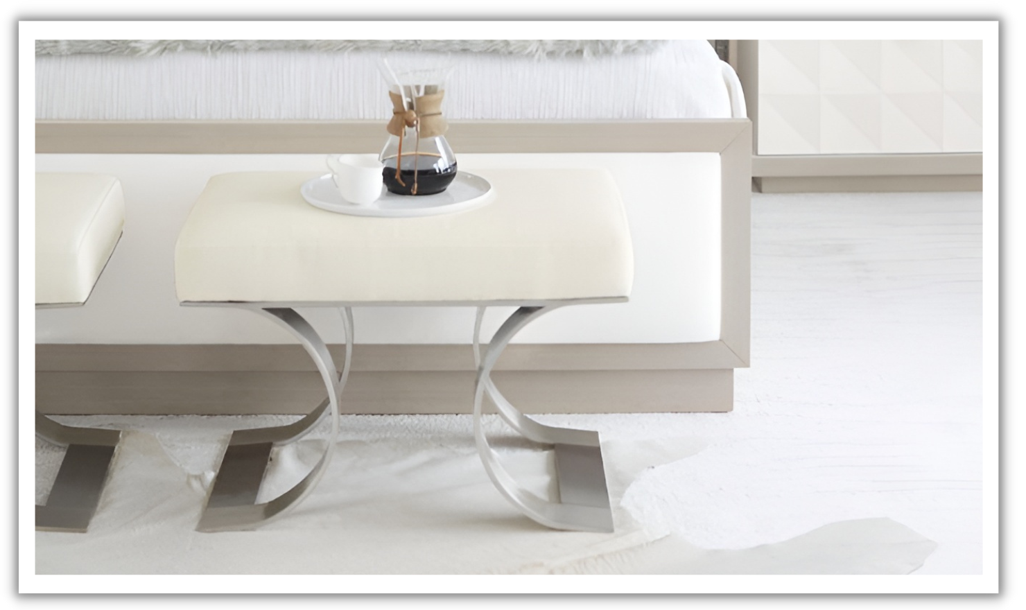 Bernhardt Axiom Bench in Fabric Upholstery With Open Base – Jennifer ...