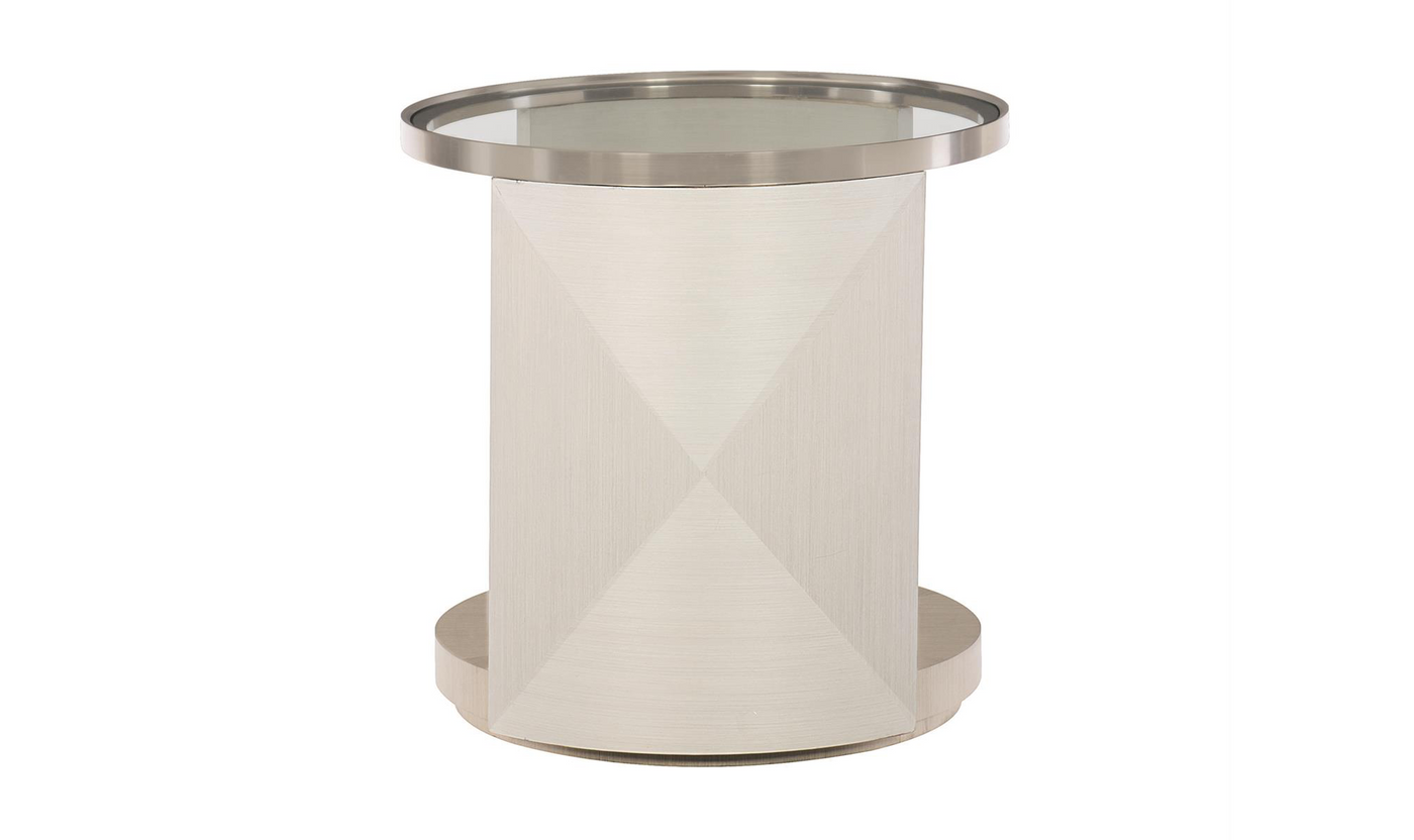 Bernhardt Axiom Round Side Table with Adjustable Glides