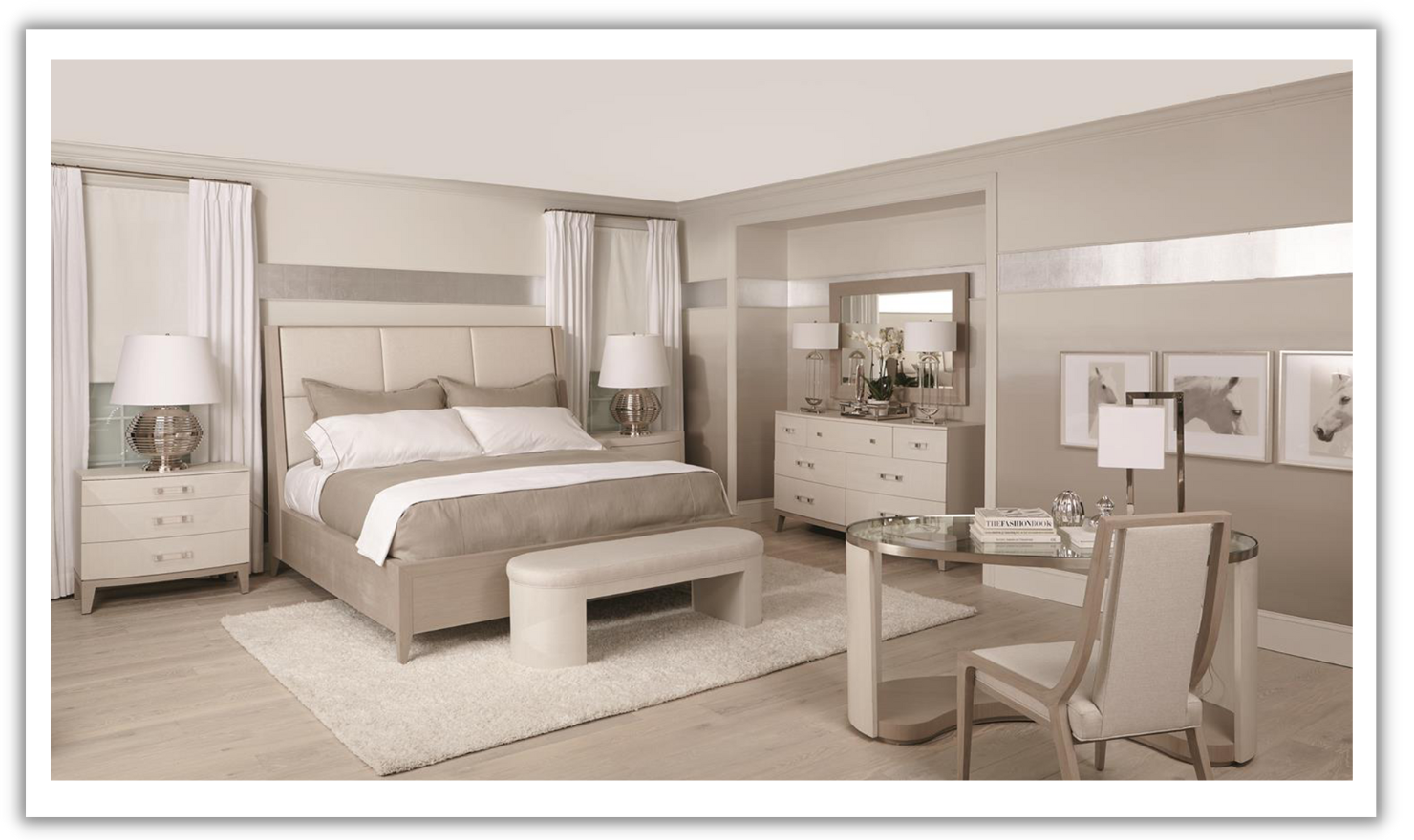 Bernhardt Axiom Wood Fabric Upholstered Tufted Panel Bed (King / Queen Size)