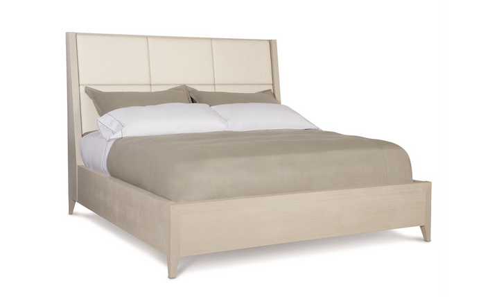 Bernhardt Axiom Wood Tufted Panel Bed Upholstered in Fabric