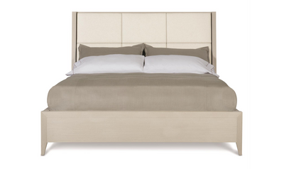 Bernhardt Axiom Wood Tufted Panel Bed Upholstered in Fabric