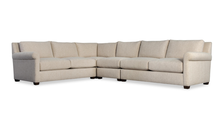 Bernhardt Barnes Fabric Sectional With Throw Pillow