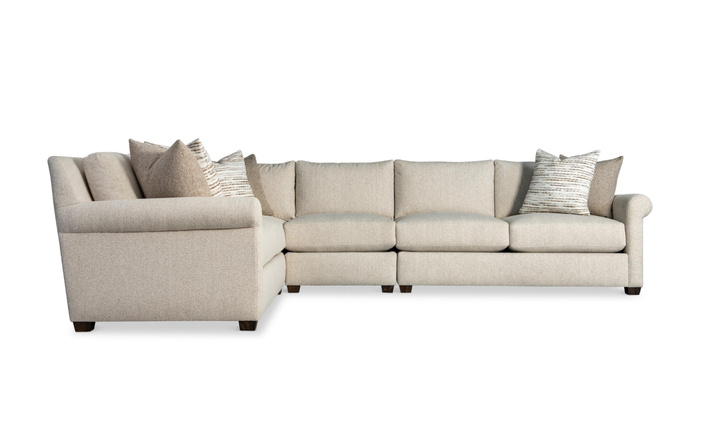 Bernhardt Barnes Fabric Sectional With Throw Pillow