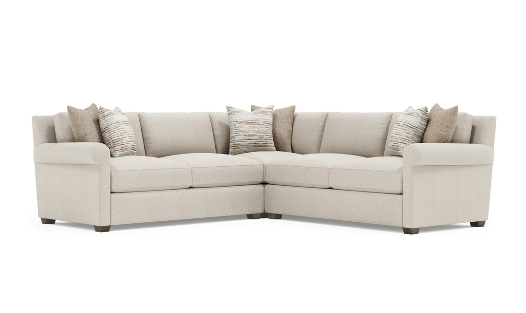 Bernhardt Barnes Fabric Sectional With Throw Pillow