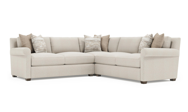 Bernhardt Barnes Fabric Sectional With Throw Pillow