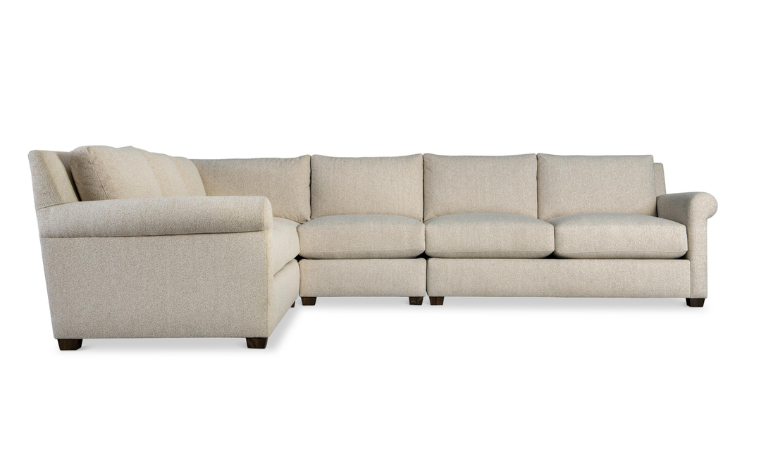 Bernhardt Barnes Fabric Sectional With Throw Pillow