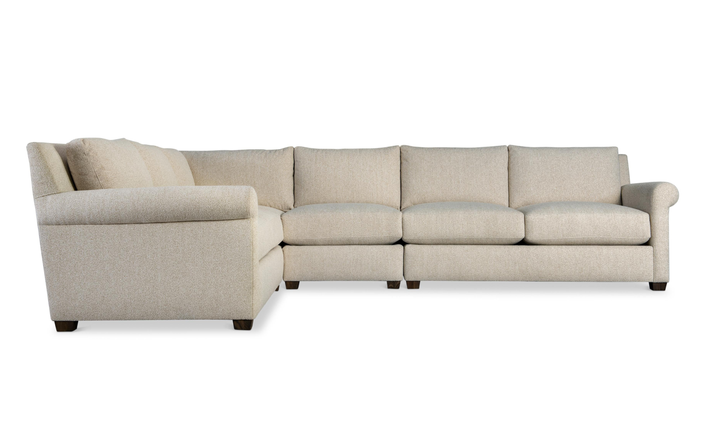 Bernhardt Barnes Fabric Sectional With Throw Pillow