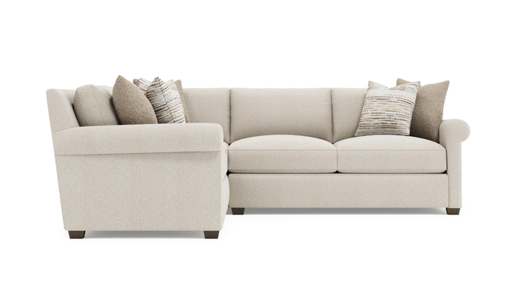 Bernhardt Barnes Fabric Sectional With Throw Pillow