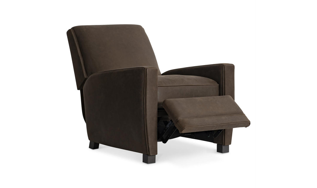 Bernhardt Bastille Tailored Leather Push-Back Recliner Chair-Jennifer