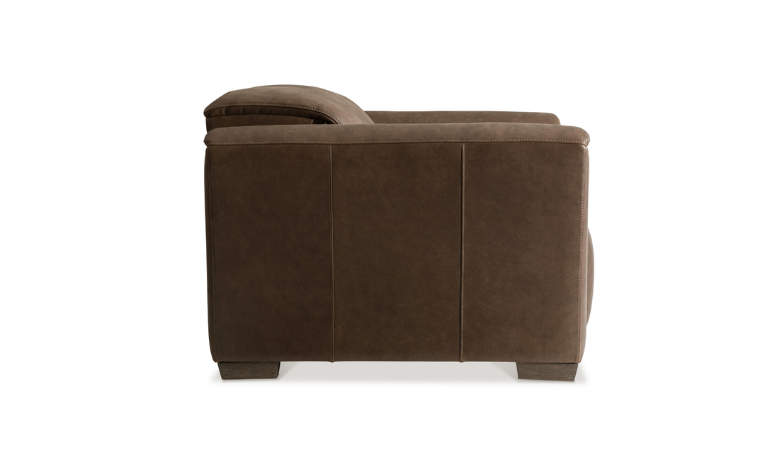 Bernhardt Billings Leather Power Motion Chair with Padded Track Arms-Jennifer
