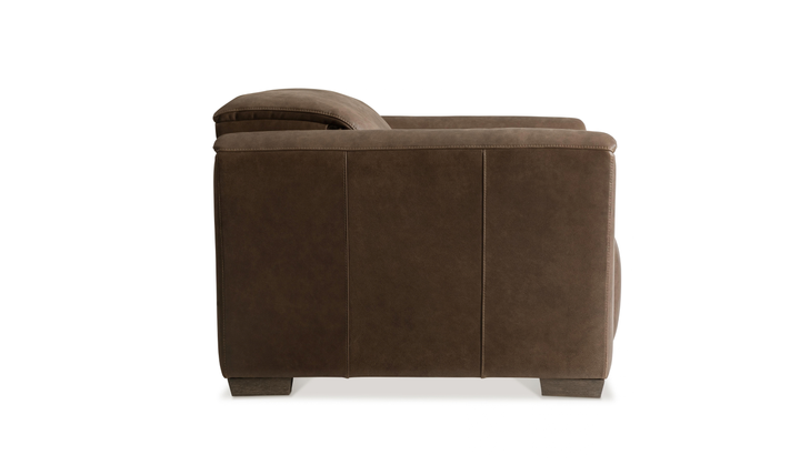 Bernhardt Billings Leather Power Motion Chair with Padded Track Arms-Jennifer