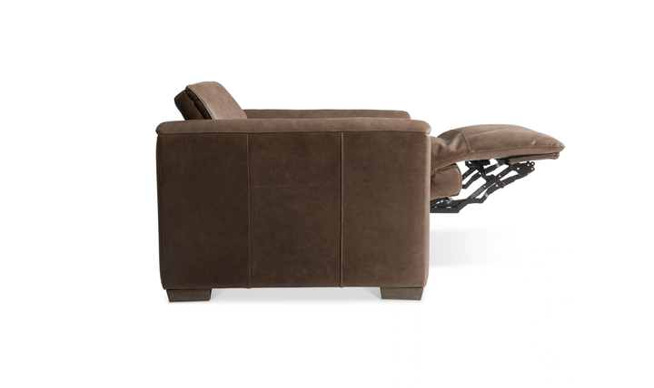 Bernhardt Billings Leather Power Motion Chair with Padded Track Arms-Jennifer
