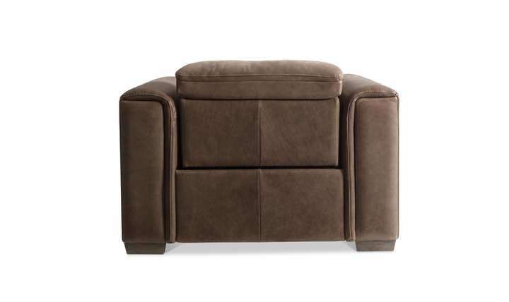 Bernhardt Billings Leather Power Motion Chair with Padded Track Arms-Jennifer