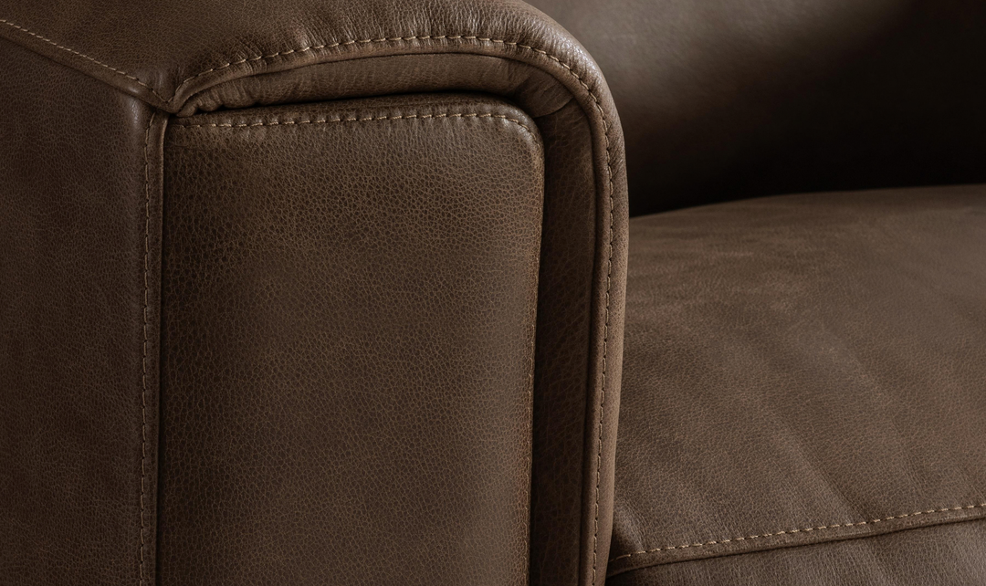 Bernhardt Billings Leather Power Motion Chair with Padded Track Arms-Jennifer
