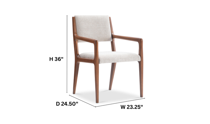 Bernhardt Brasea Modern Upholstered Wood Arm Chair-jennifer Furniture
