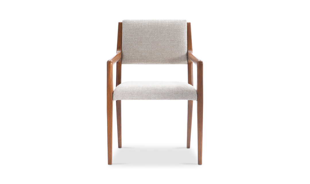 Bernhardt Brasea Modern Upholstered Wood Arm Chair