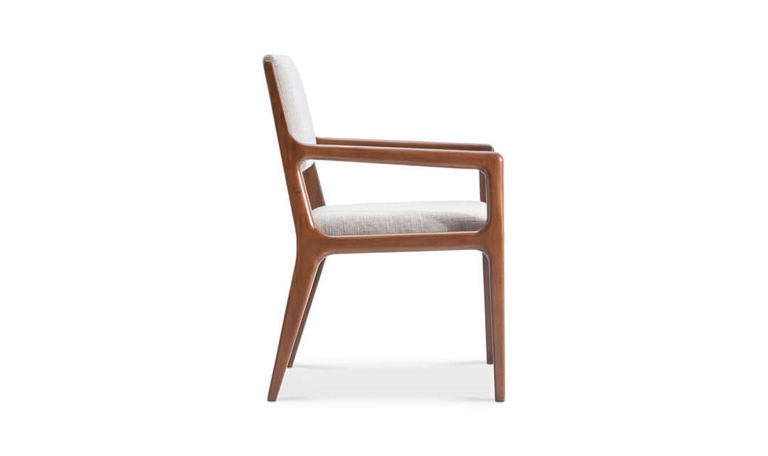 Bernhardt Brasea Modern Upholstered Wood Arm Chair