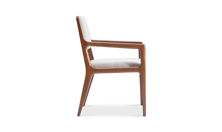 Bernhardt Brasea Modern Upholstered Wood Arm Chair