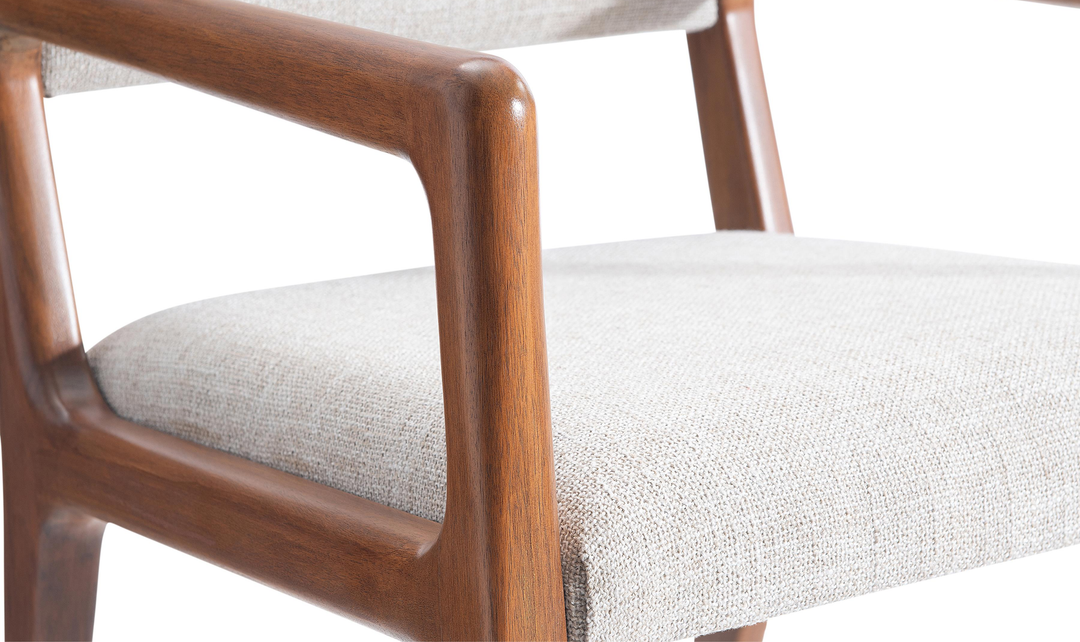 Bernhardt Brasea Modern Upholstered Wood Arm Chair-jennifer Furniture