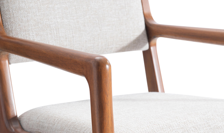 vvBernhardt Brasea Modern Upholstered Wood Arm Chair-jennifer Furniture