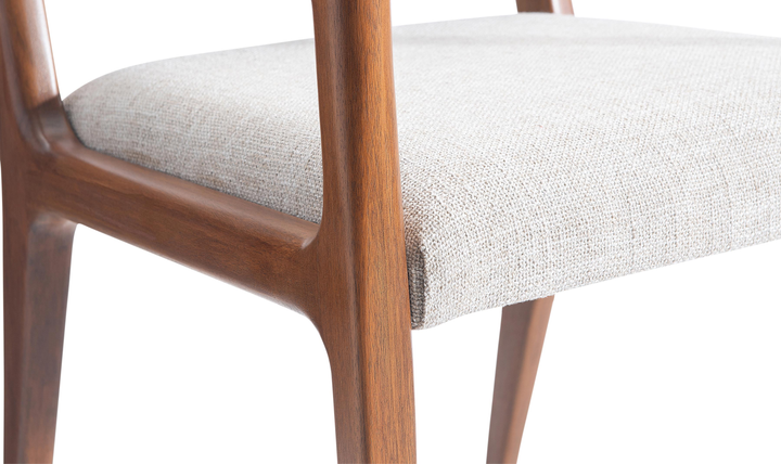 Bernhardt Brasea Modern Upholstered Wood Arm Chair-jennifer Furniture