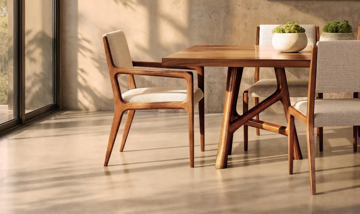 Bernhardt Brasea Modern Upholstered Wood Arm Chair-jennifer Furniture