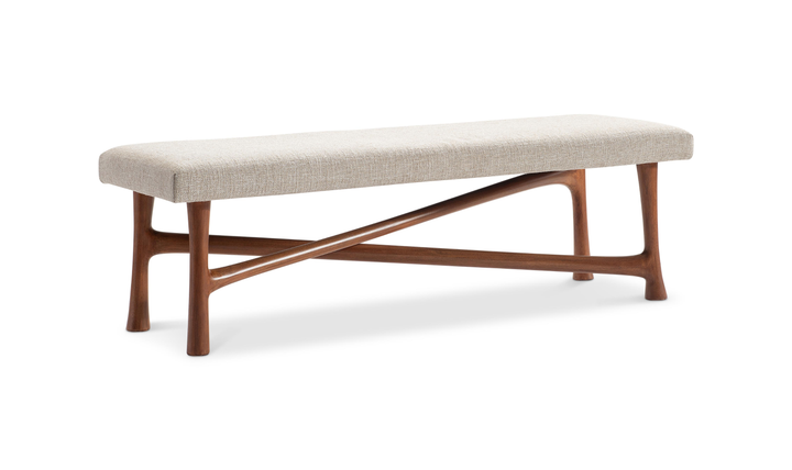Bernhardt Brasea Modern Upholstered Wood Bench-Jennifer Furniture