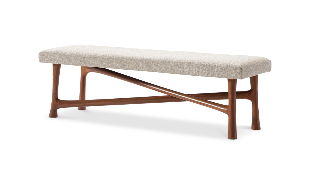 Bernhardt Brasea Modern Upholstered Wood Bench-Jennifer Furniture