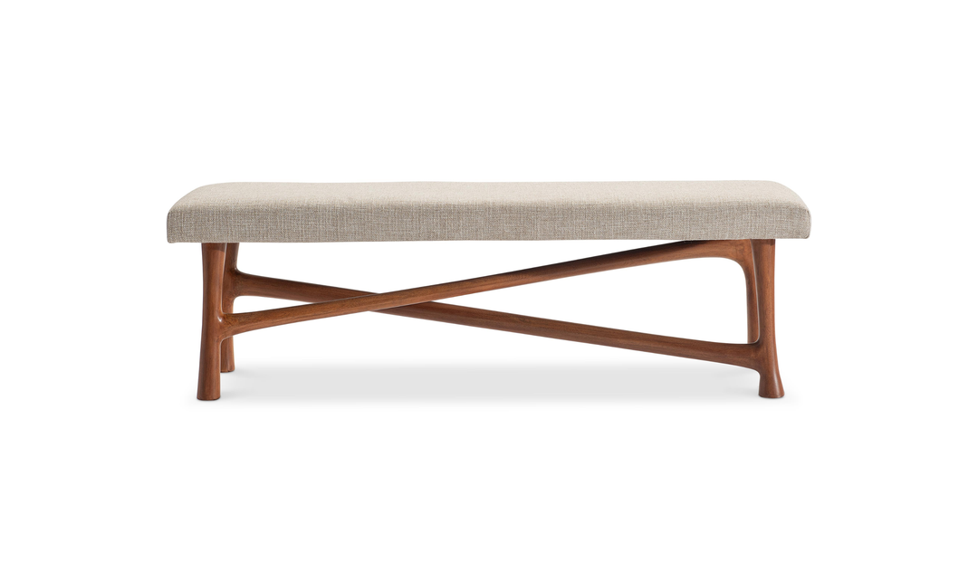 Bernhardt Brasea Modern Upholstered Wood Bench-Jennifer Furniture
