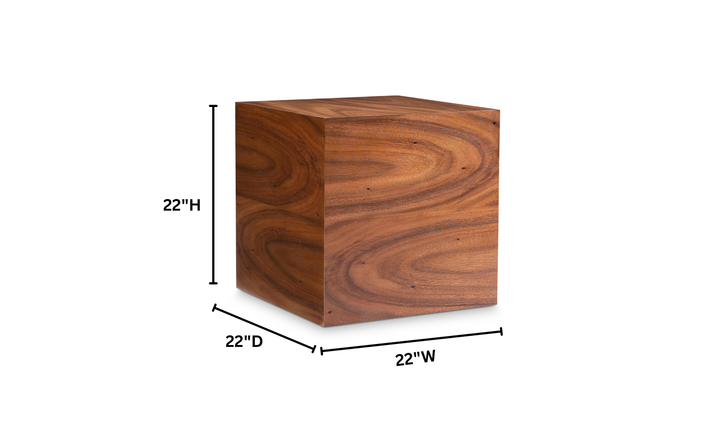 Bernhardt Brasea Wooden Square Side Table-Jennifer Furniture