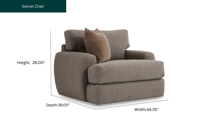 Bernhardt Cameron Fabric Swivel Accent Chair-Jennifer Furniture