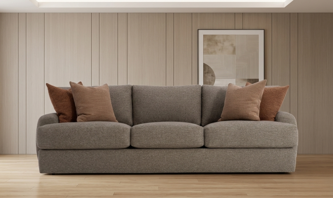Bernhardt Cameron Fabric Sofa With Oversized Roll Arms