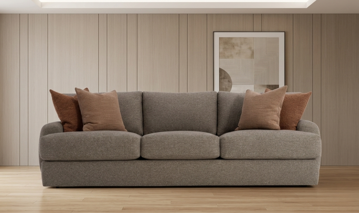 Bernhardt Cameron Fabric Sofa With Oversized Roll Arms