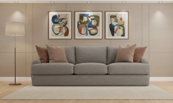 Bernhardt Cameron Fabric Sofa With Oversized Roll Arms
