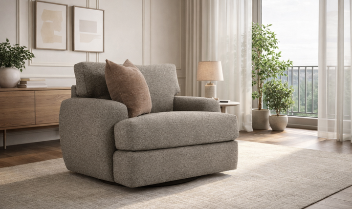 Bernhardt Cameron Fabric Swivel Accent Chair-Jennifer Furniture