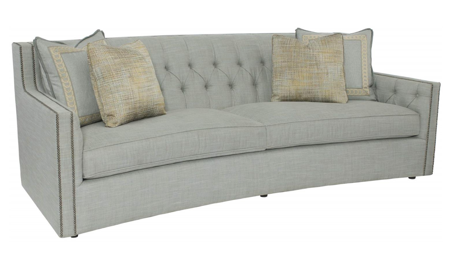 Bernhardt Candace 3-Seater Tufted Fabric Sofa With Reversible Seat Cushions-Jennifer Furniture