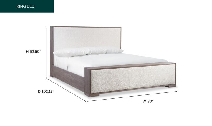 Bernhardt Casa Paros Upholstered Panel Bed in Playa Brown