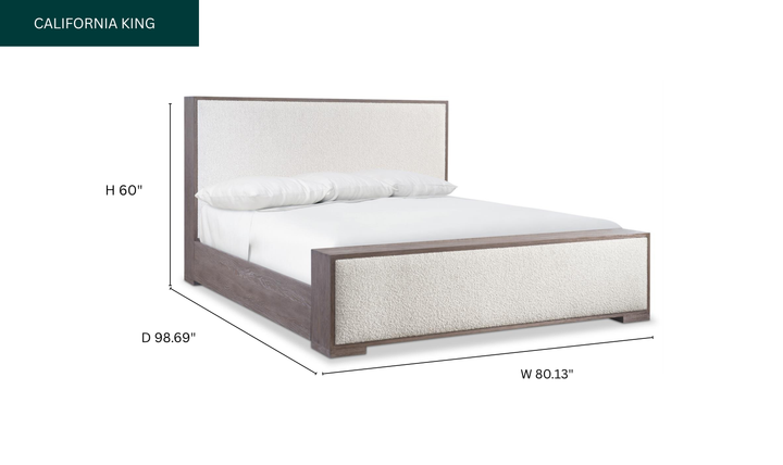 Bernhardt Casa Paros Upholstered Panel Bed in Playa Brown