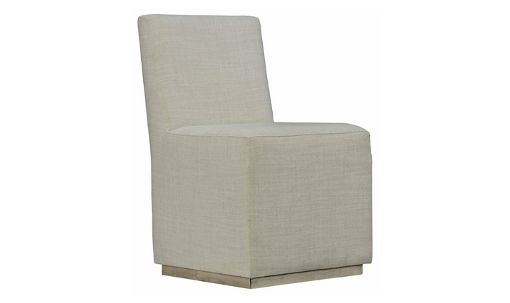 Bernhardt Casey Beige Fabric Upholstered Armless Dining Side Chair