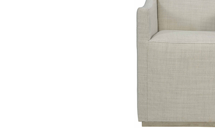Bernhardt Casey Beige Fabric Upholstered Armless Dining Side Chair