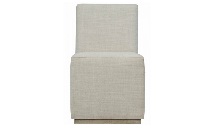 Bernhardt Casey Beige Fabric Upholstered Armless Dining Side Chair